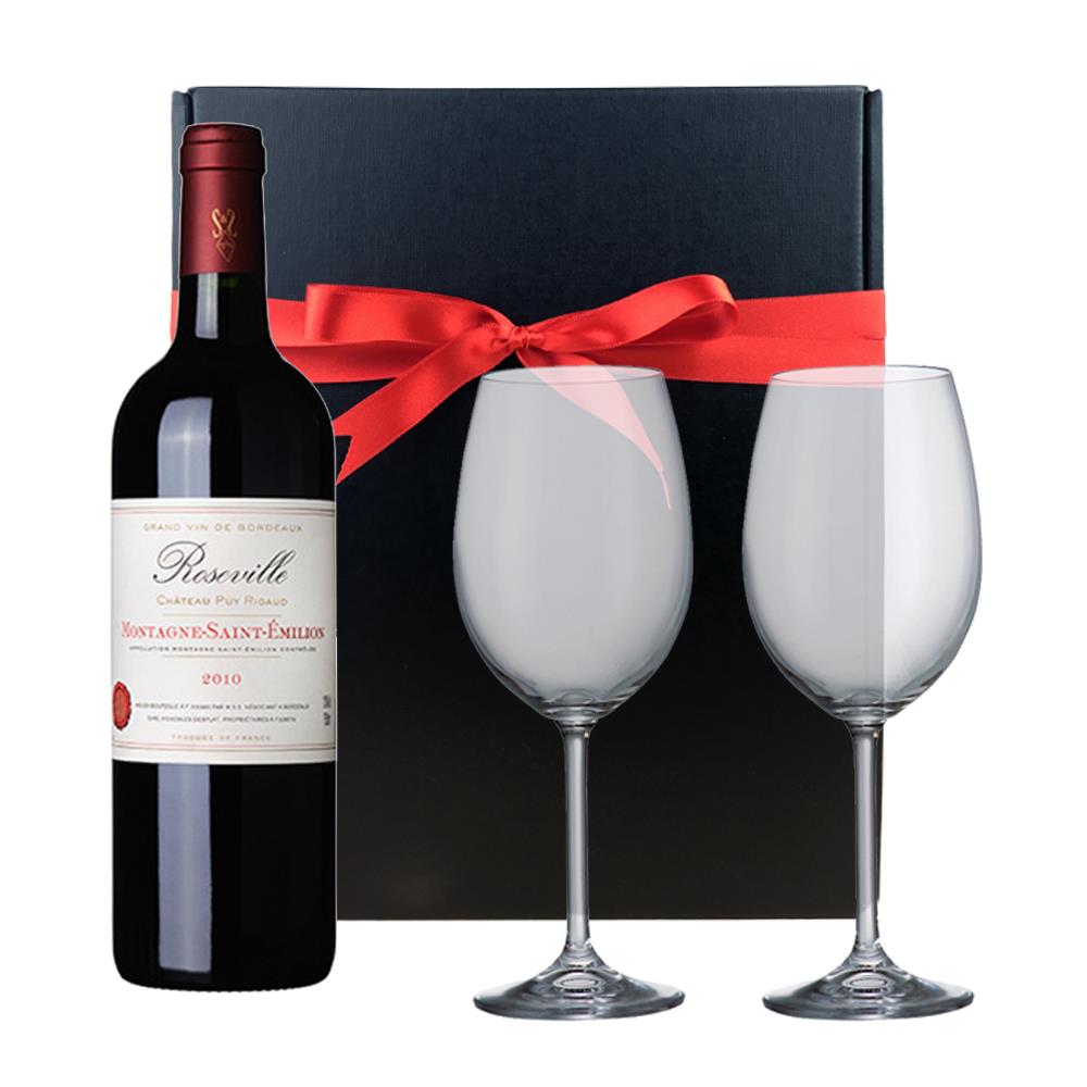 Roseville Bordeaux And Bohemia Glasses In A Gift Box